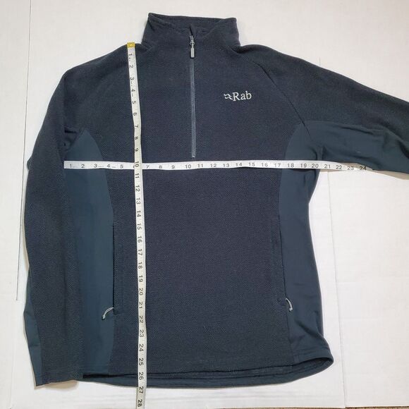 RAB Capacitor Pull-On Sweatshirt Size M 1/3 Zip Pockets Fleece Gray Outdoor Mens - Picture 6 of 8